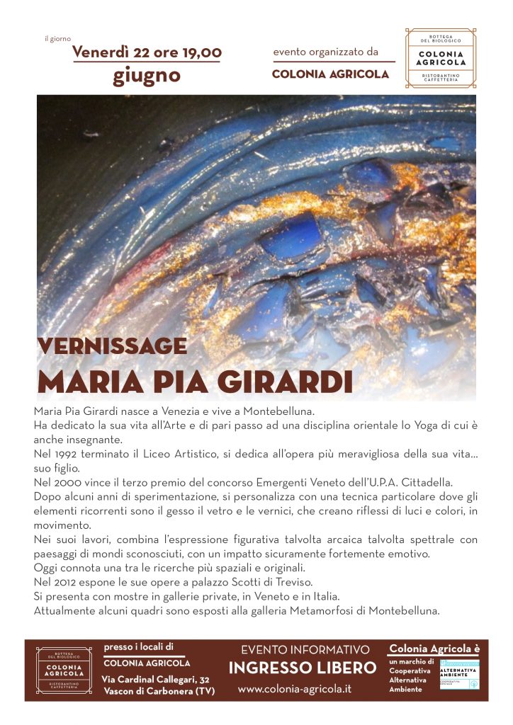 Locandina Vernissage Maria Pia Girardi