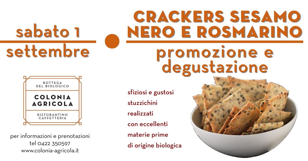 Crackers sesamo nero e rosmarino